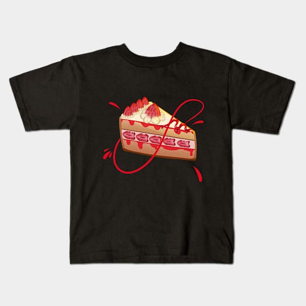 Strawberry Deliciousness Kids T-Shirt by The Sleeping Rabbit